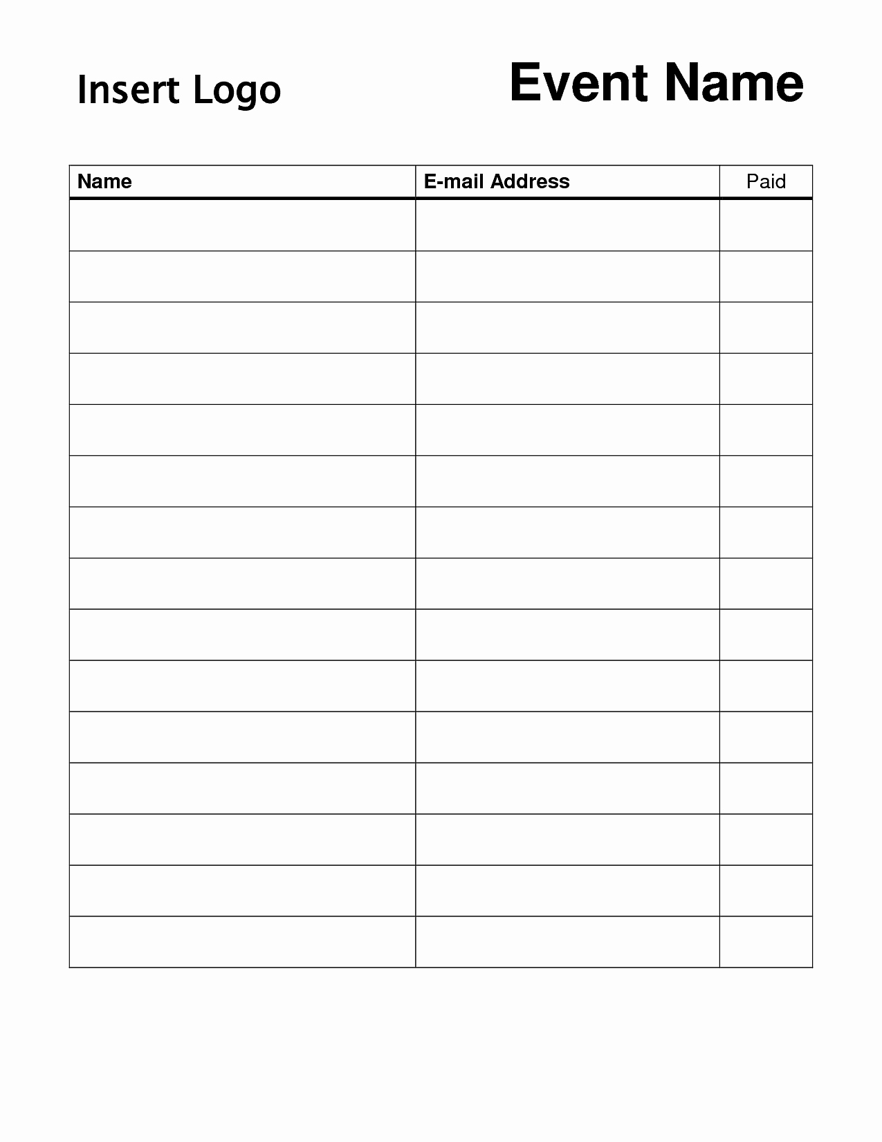 free printable sign up sheets