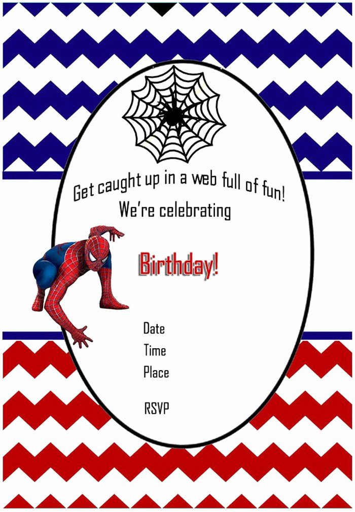 Free Printable Spiderman Birthday Invitation for Boys