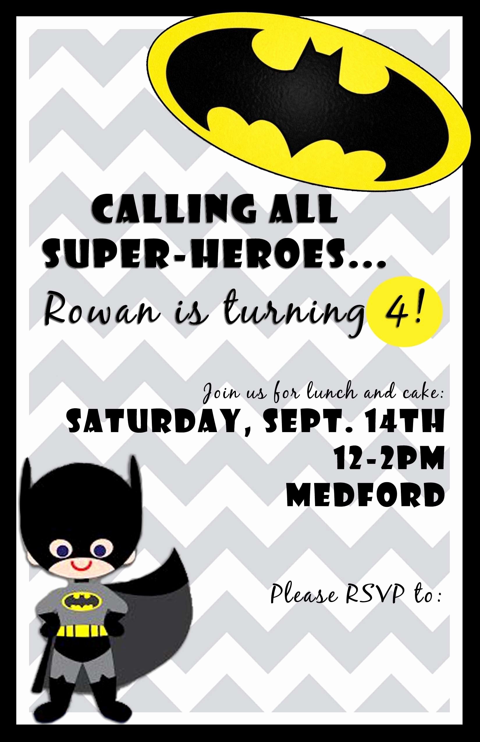 Free Printable Superhero Birthday Invitation Templates