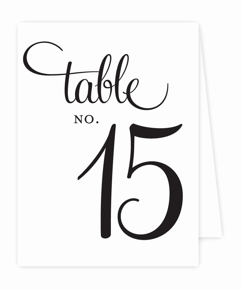 Free Printable Table Number Tent Cards