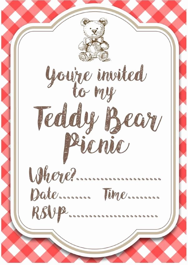 free printable teddy bear picnic invites of free picnic invitation template