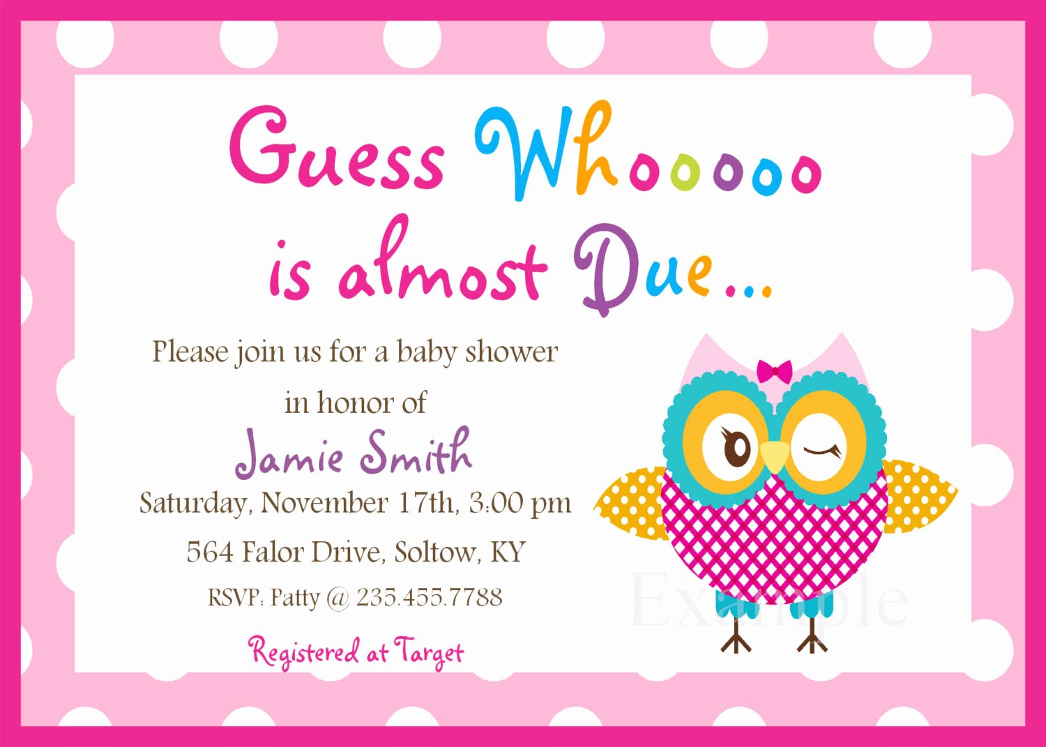 Free Printable Template for Baby Shower Invitations