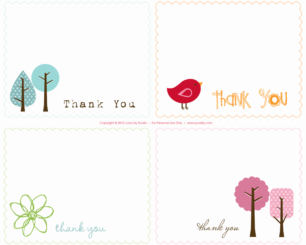 free printable thank you notes