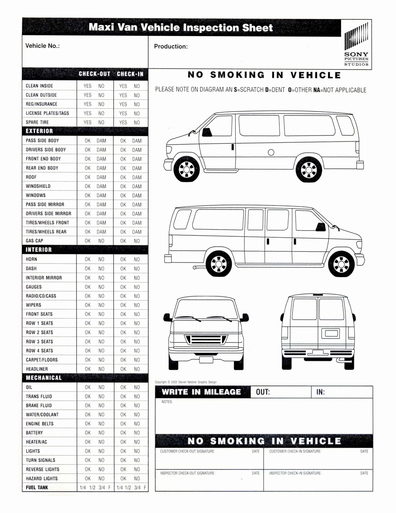Free Printable Vehicle Inspection form – Free Download
