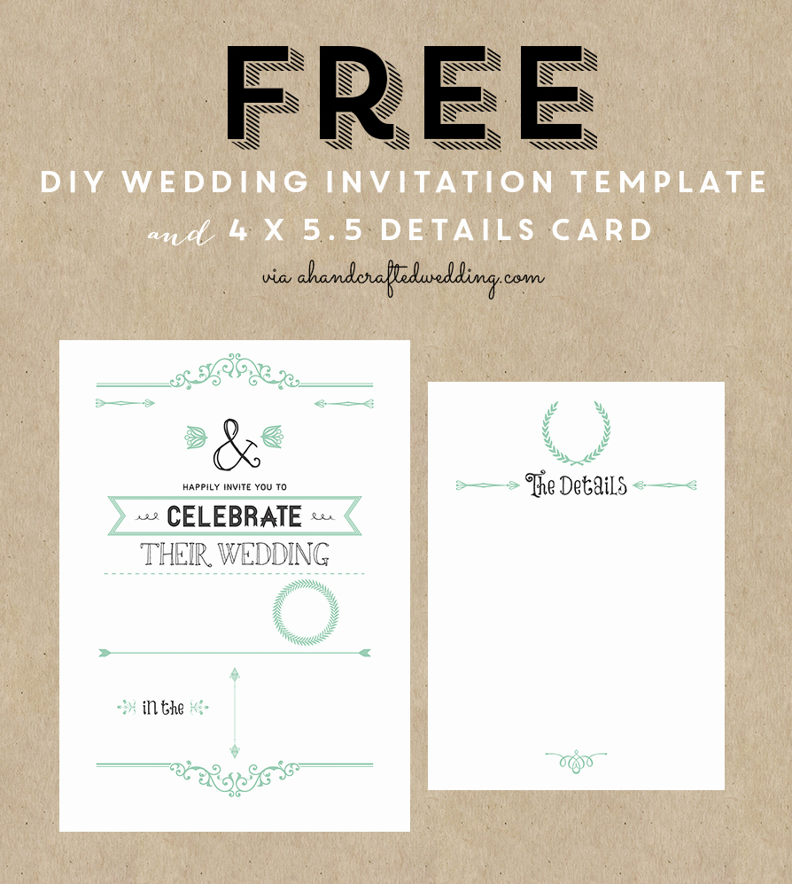 Free Printable Wedding Invitation Template