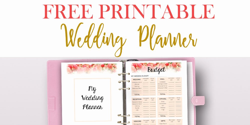 Free Printable Wedding Planner for Wedding Binder
