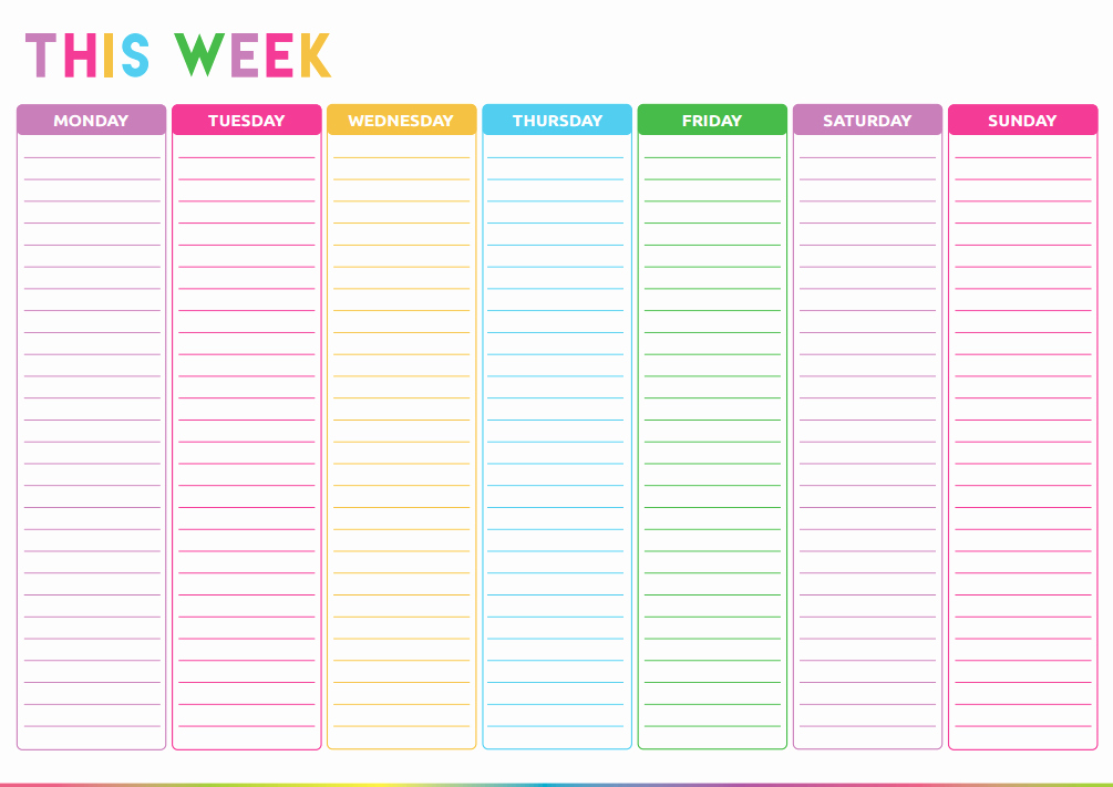Free Printable Weekly to Do List