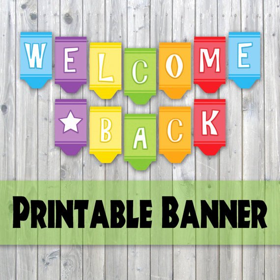 free printable wel e home banner