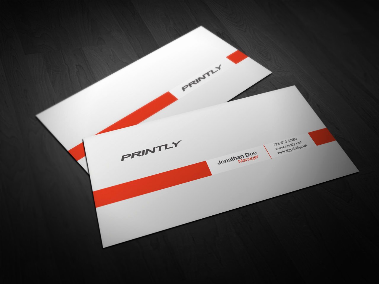 Free Printly Business Card Psd Template by Kjarmo On