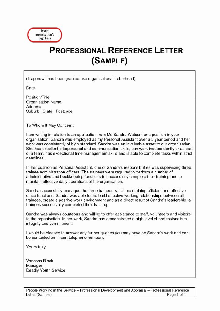 Free Professional Reference Letter Template Features