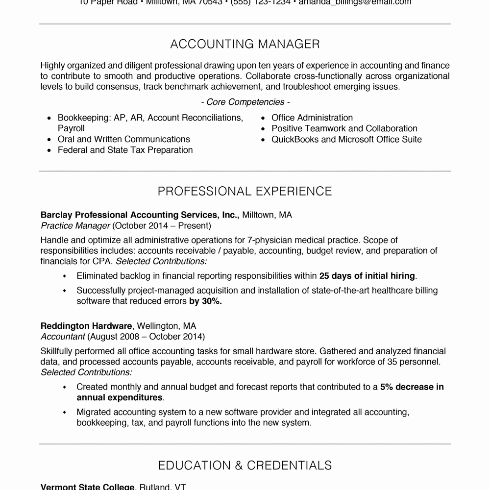 Free Professional Resume Examples and Writing Tips