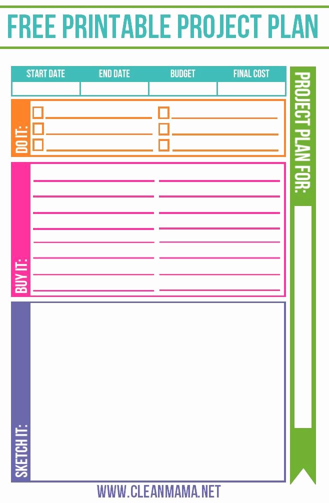 Free Project Planner Free Printables Pinterest