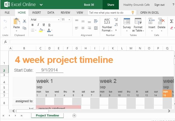 Free Project Timeline Template for Excel