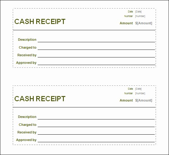 Free Receipt Printable Template for Excel Pdf formats
