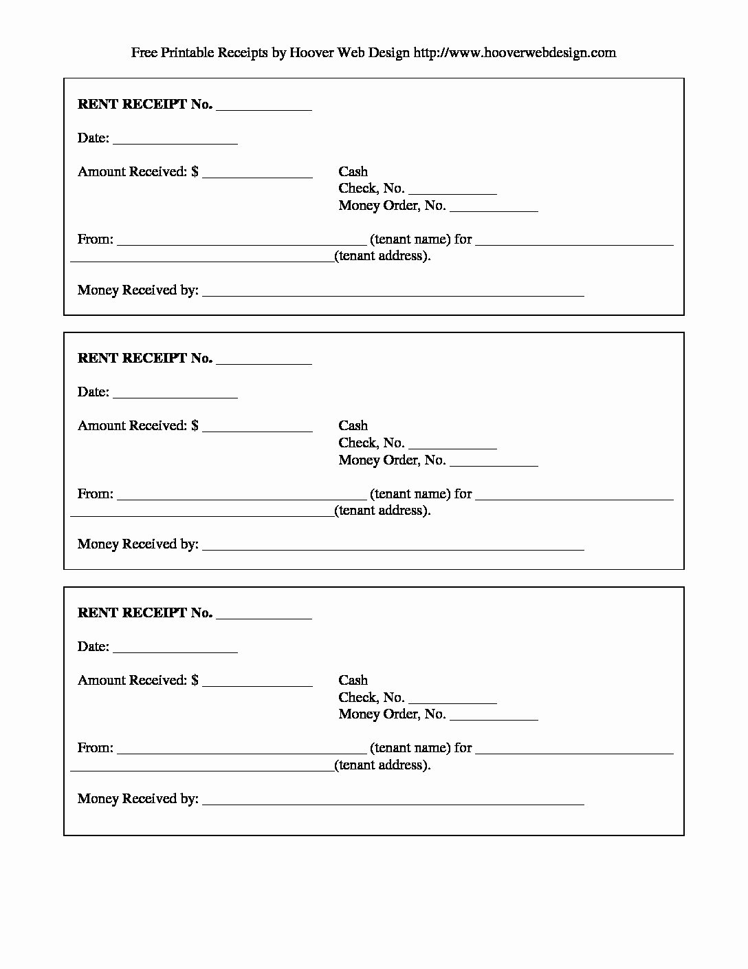 Free Rent Receipt Template and What Information to Include