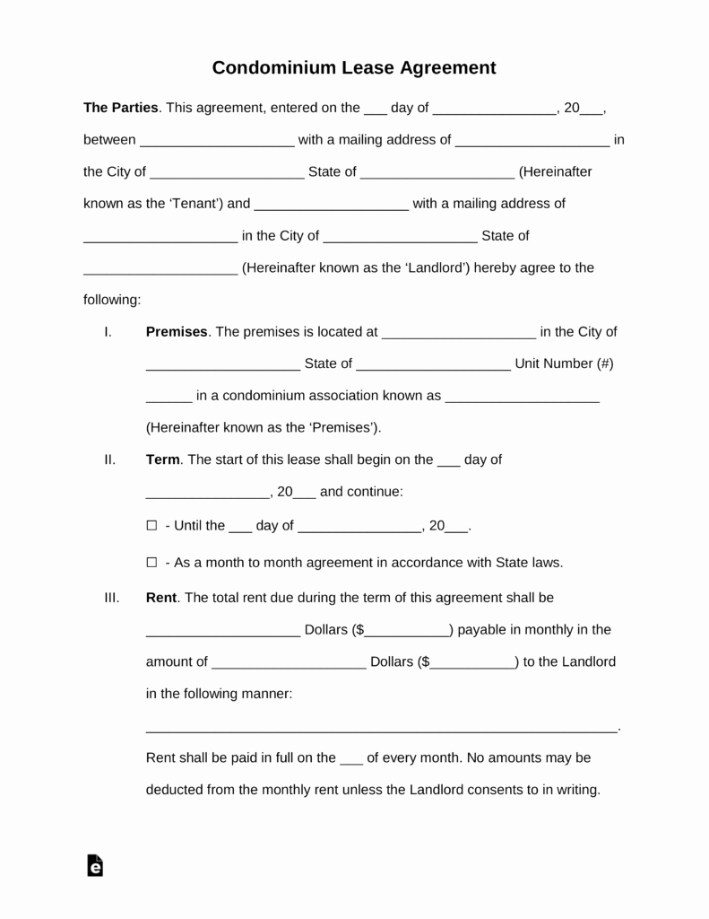 Free Rental Lease Agreement Templates Residential