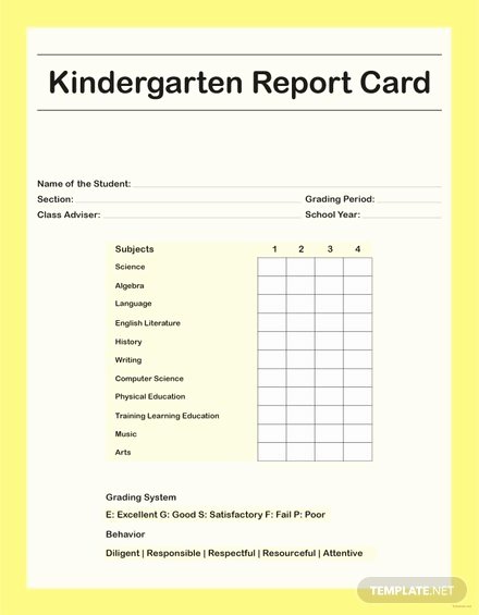 Free Report Card Templates