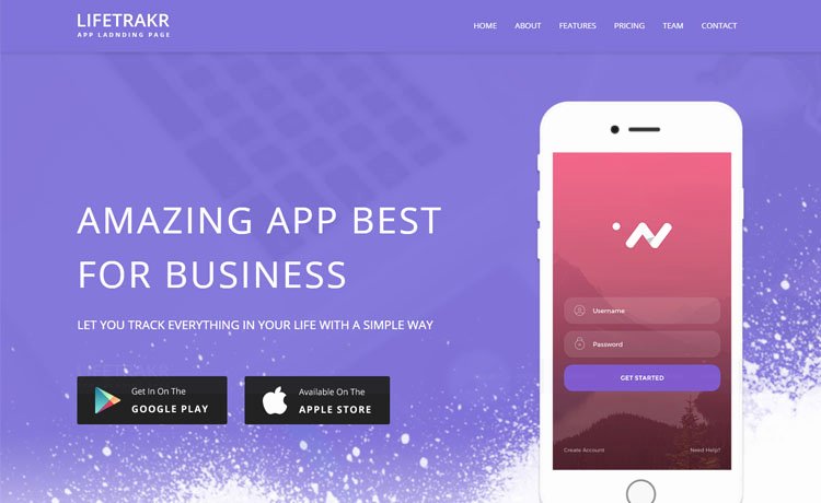 Free Responsive Bootstrap App Landing Page Template In 2017