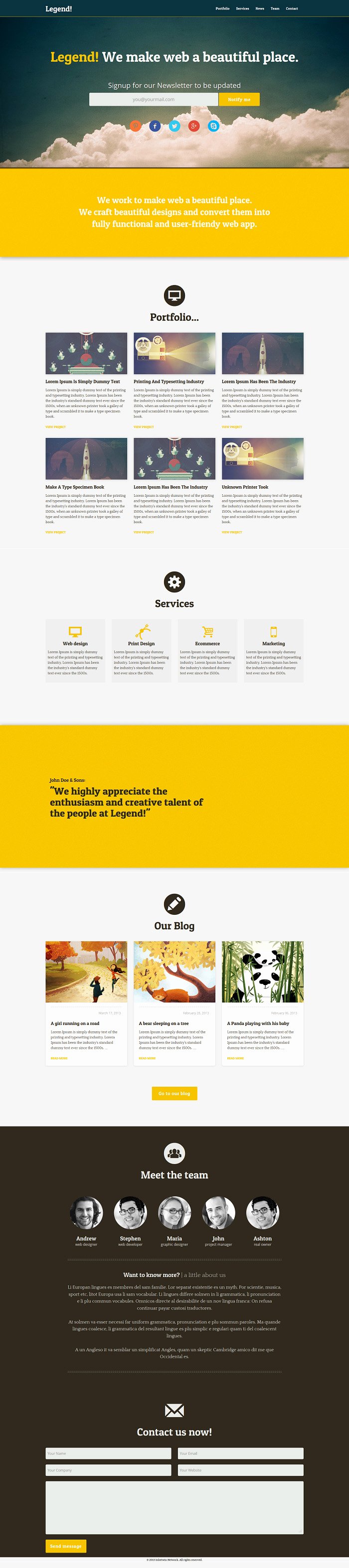 Free Responsive Web Templates with Psd