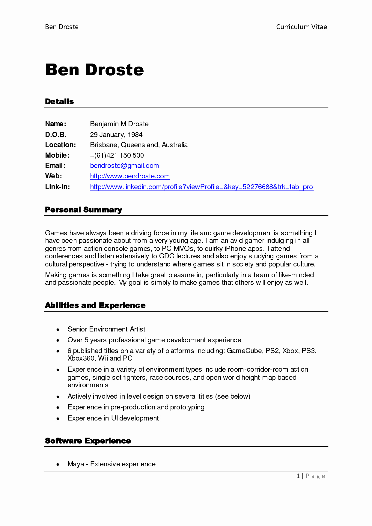 Free Resume Builder and Print