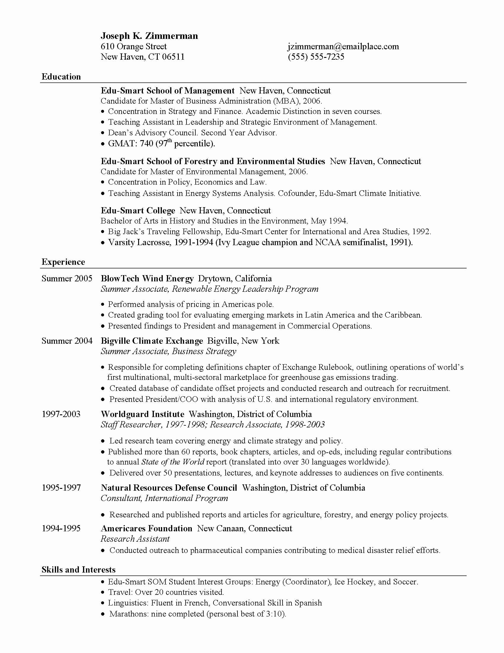 Free Resume Builder No Cost
