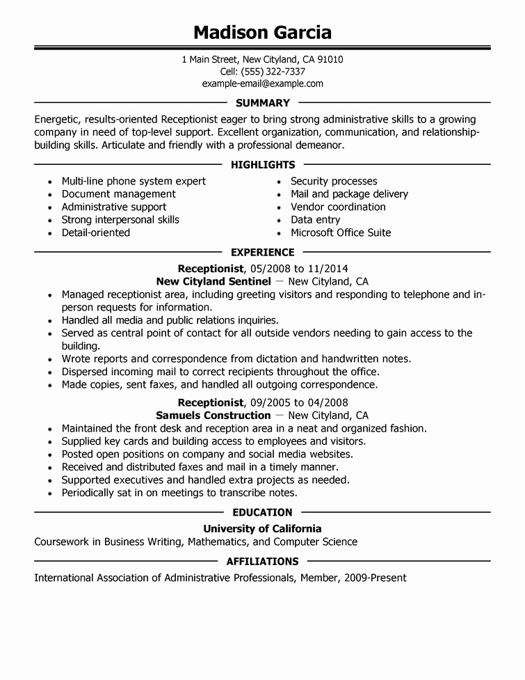 job resume title