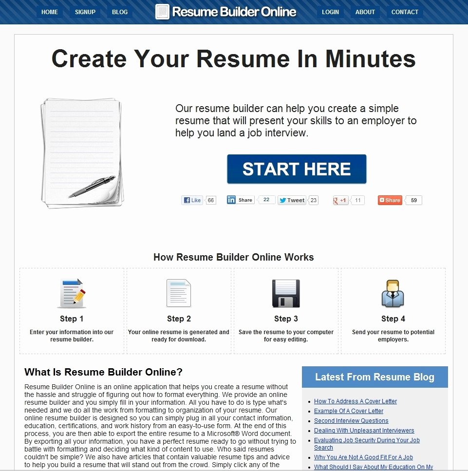 Free Resume Maker Line
