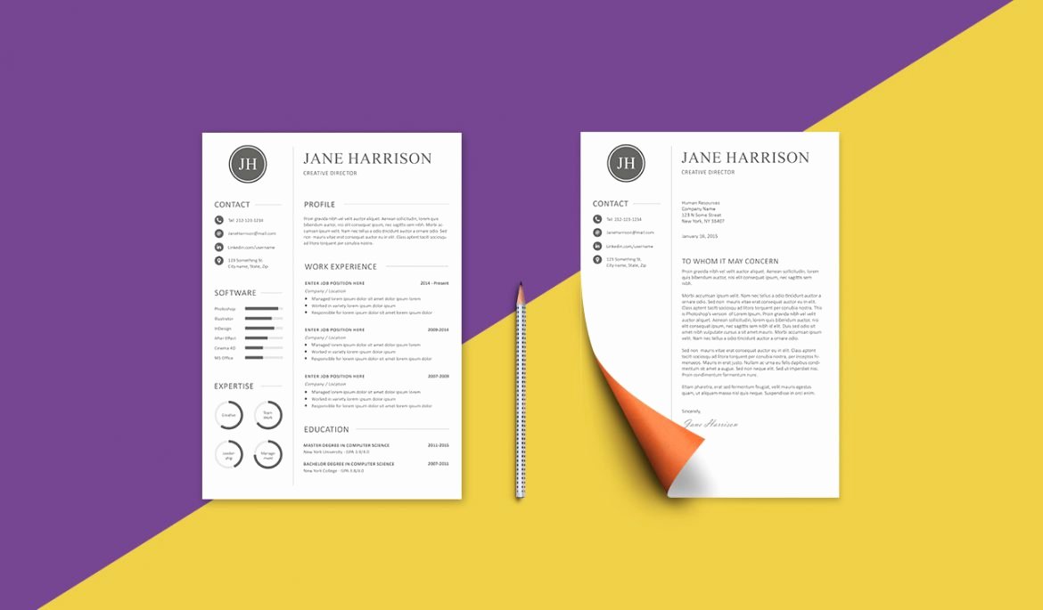 Free Resume Template and Cover Letter Graphicadi