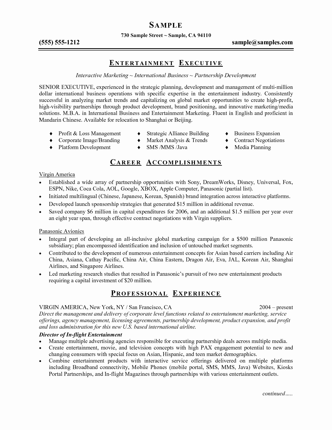 Free Resume Template for Word