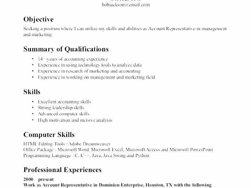 Free Resume Template Highlighting Skills