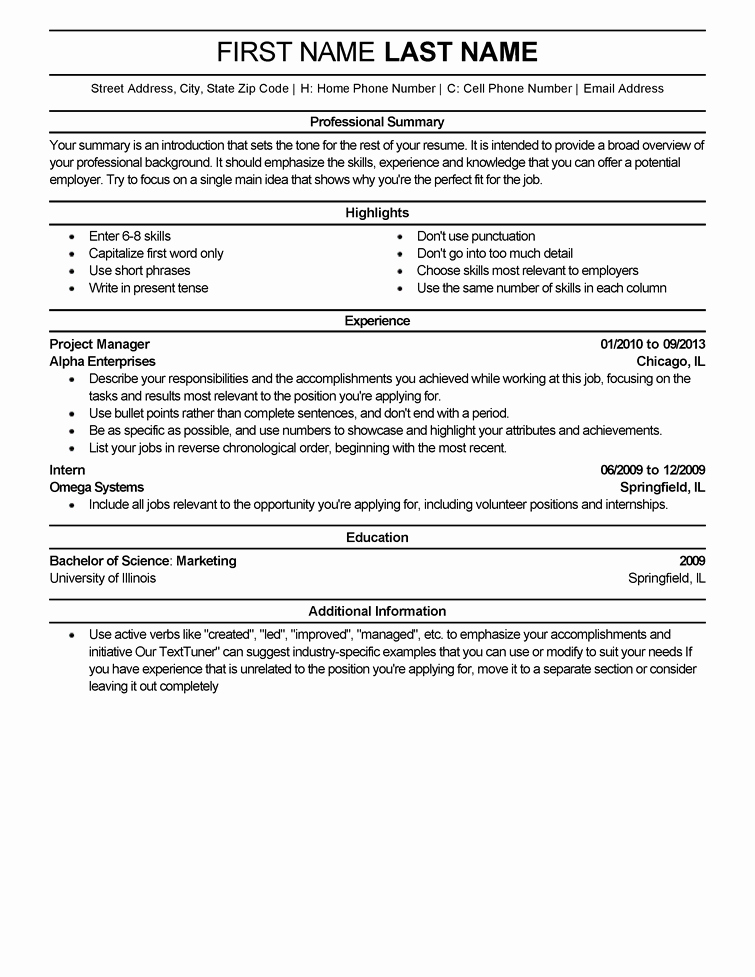 Free Resume Templates Fast &amp; Easy