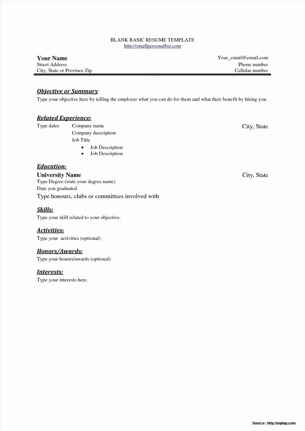 free resume templates for word starter 2010