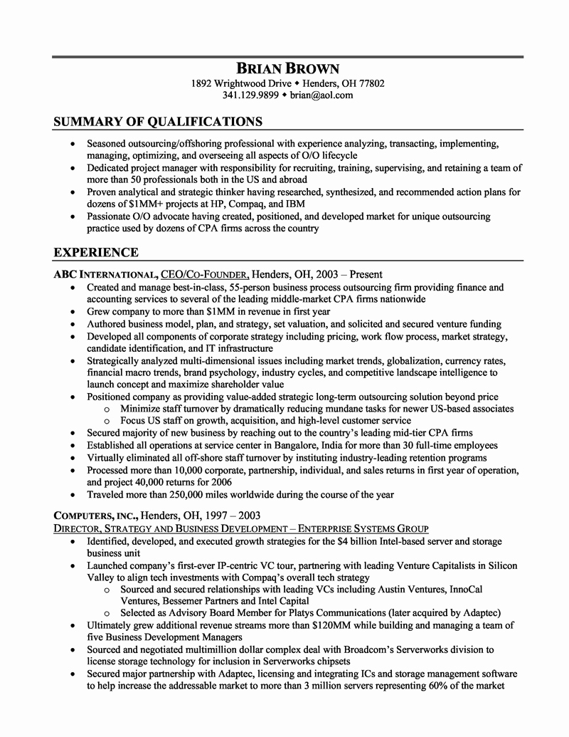 Free Resume Templates with Professional Summary