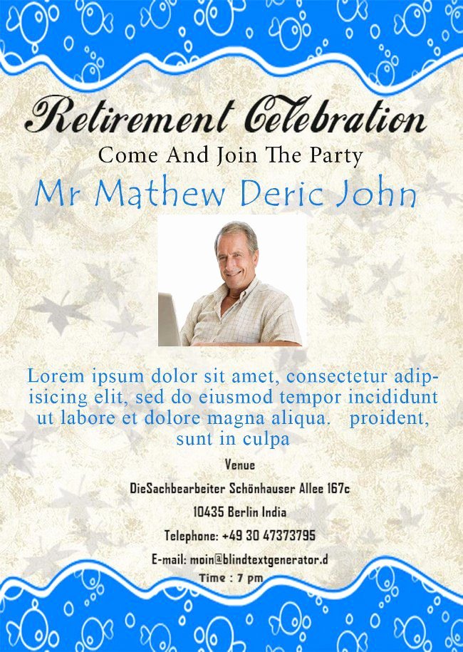 Free Retirement Party Flyer Template Fly Farewell Flyer