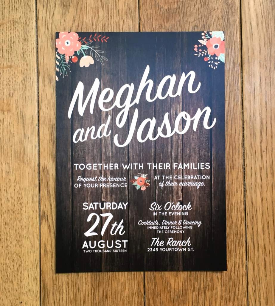 Free Rustic Wedding Invitation Templates