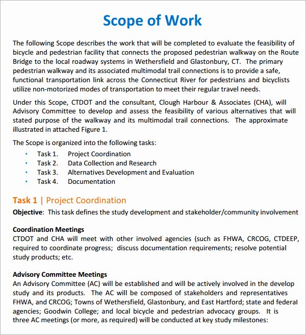 Free Scope Of Work Templates Word Excel Pdf formats