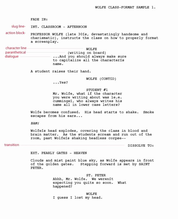 free screenplay template pages pdf