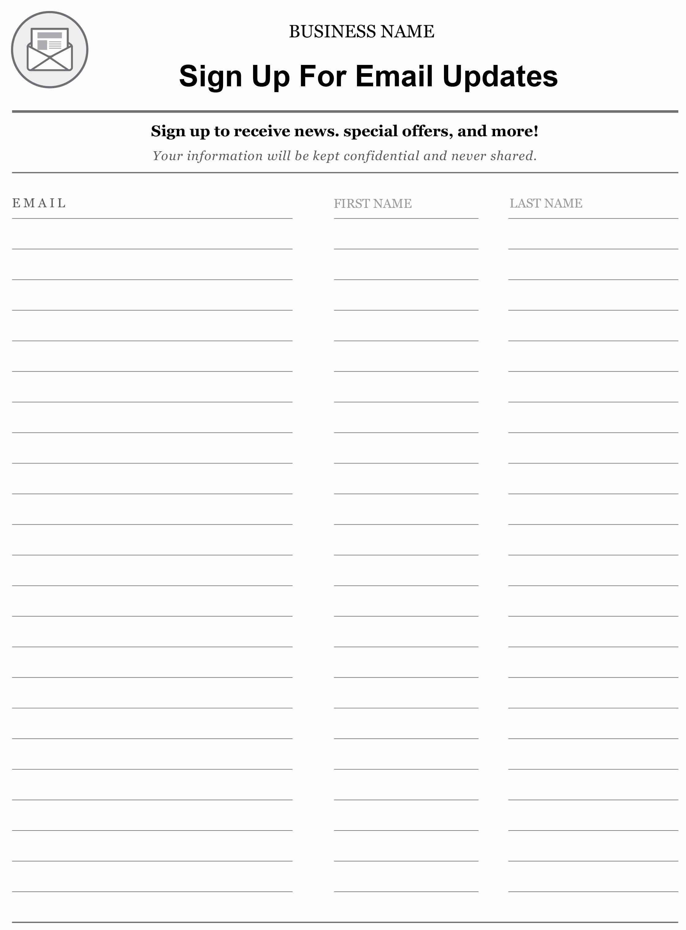 Free Sign Up Sheet Template Bamboodownunder