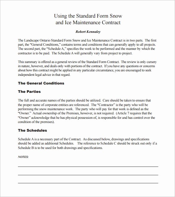 Free Snow Removal Contract Templates Invitation Template
