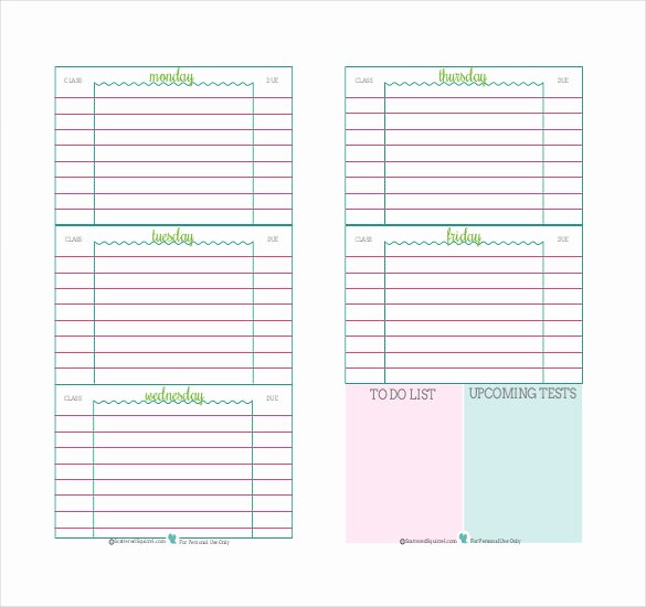 Free Student Daily Planner Pdf Download Cool Daily Planner