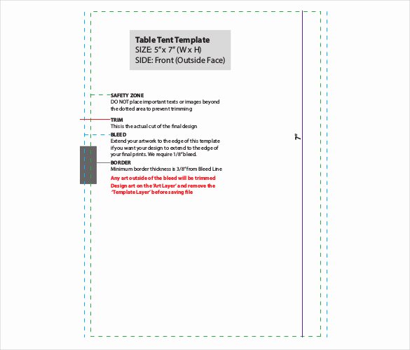 Free Table Tent Template