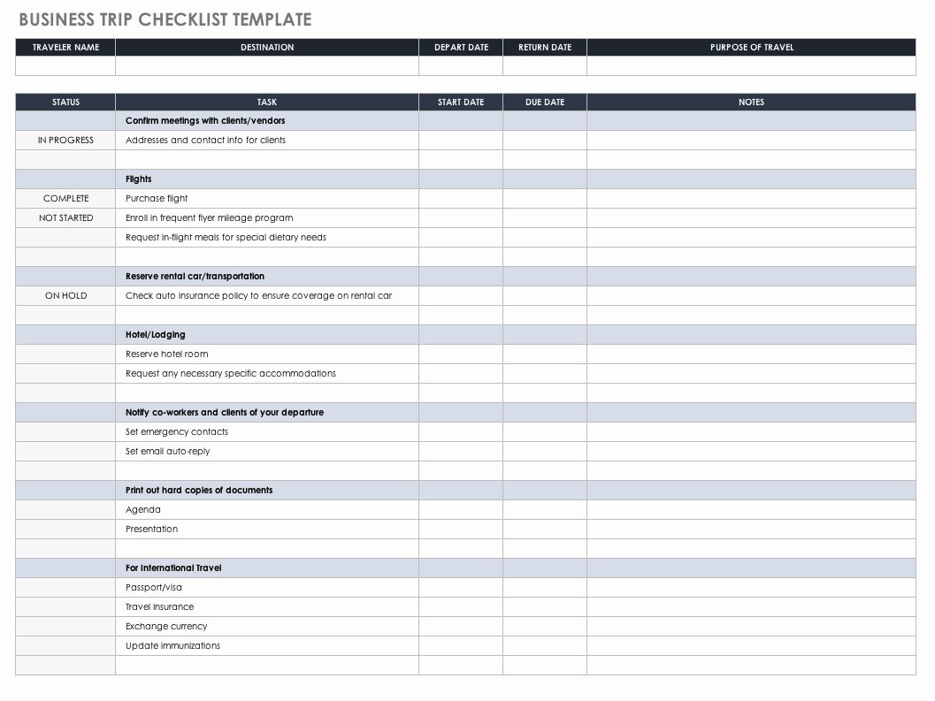 Free Task and Checklist Templates