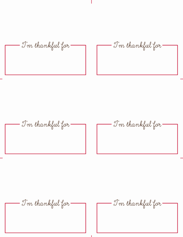 Free Thanksgiving Place Card Printables Roseville Designs