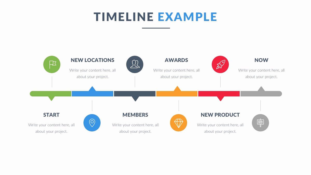 free timeline google slides template