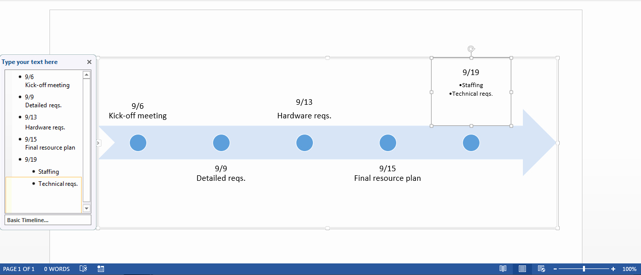 Free Timeline Template In Word
