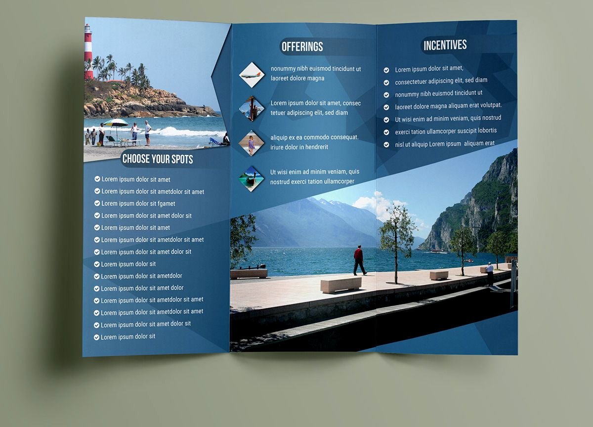 Free Travelling Trifold Brochure Template On Behance