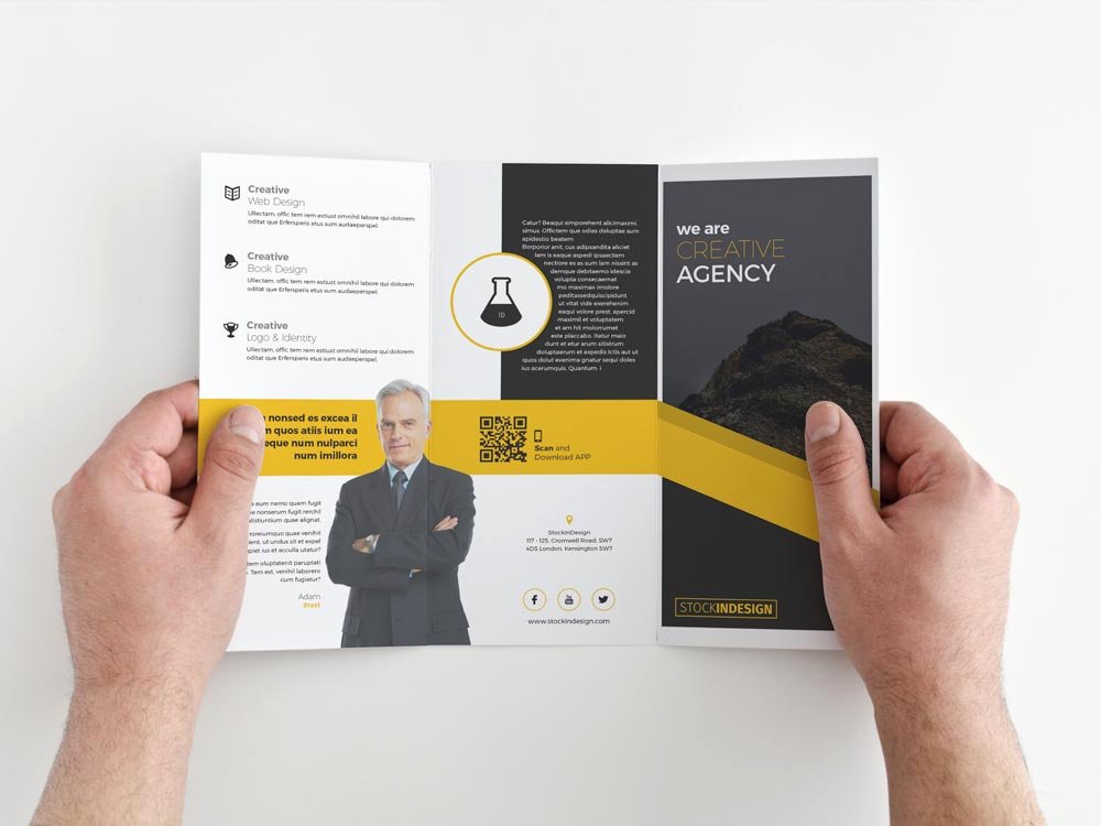 free trifold brochure indesign