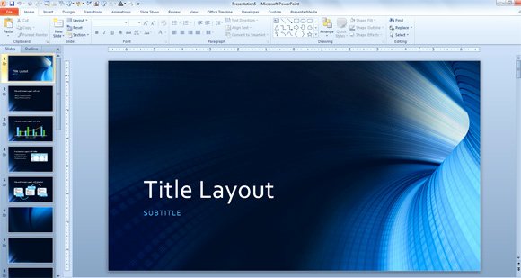 Free Tunnel Template for Microsoft Powerpoint 2013
