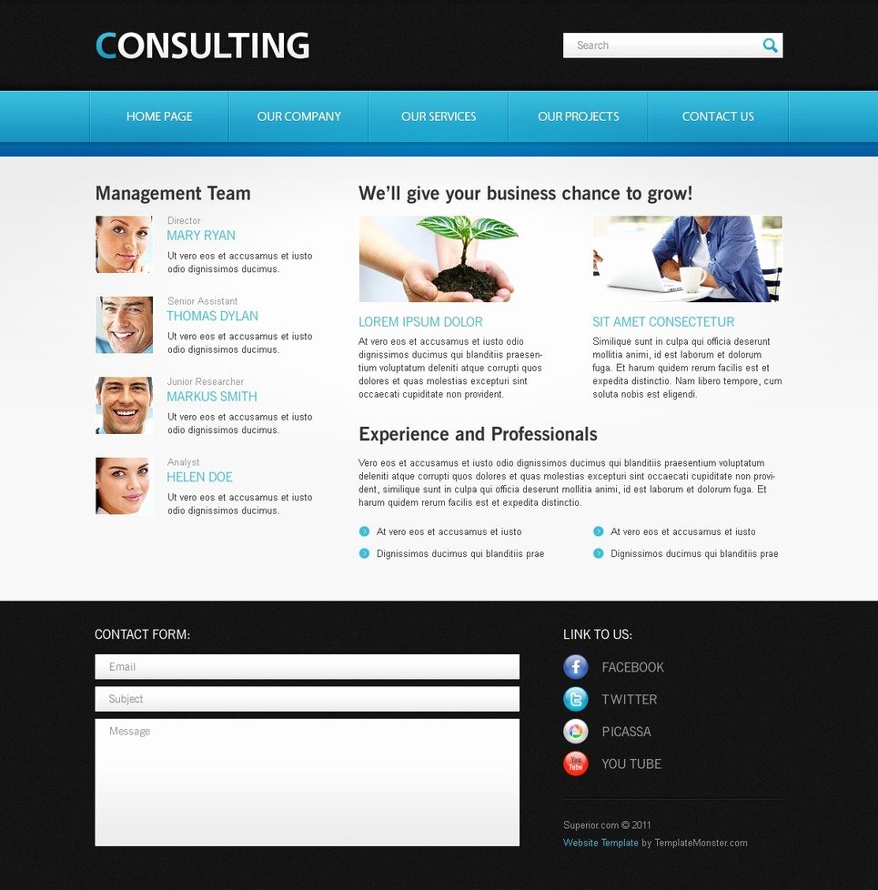 Free Website Template for Consulting Business
