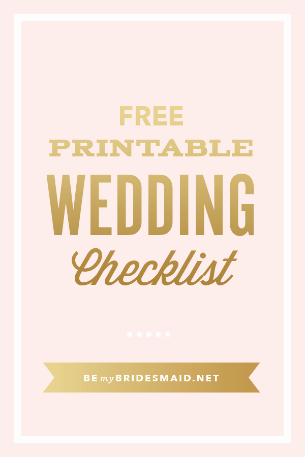 Free Wedding Planning Printables &amp; Checklists
